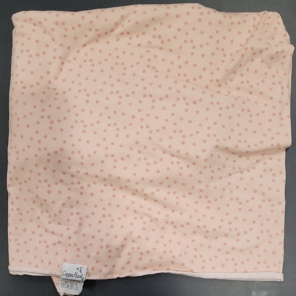 Copper Pearl Pink Polka Dot Blanket